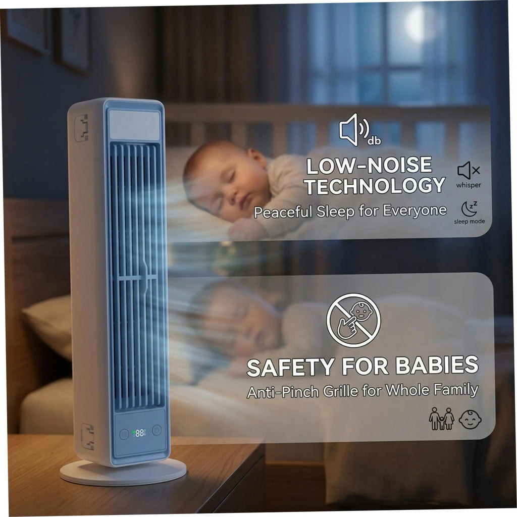 Ventilateur Colonne Sans Pales – Silencieux & Ventilation Puissante