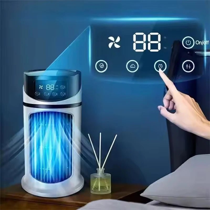 Mini Air Cooler Portable – Refroidissement par Eau, Ventilateur & Humidificateur