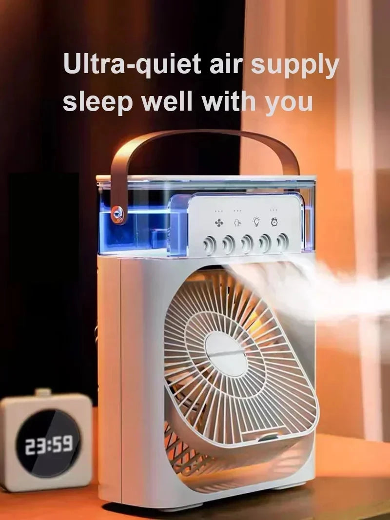 Mini Climatiseur 3-en-1 – Rafraîchisseur d’Air & Humidificateur
