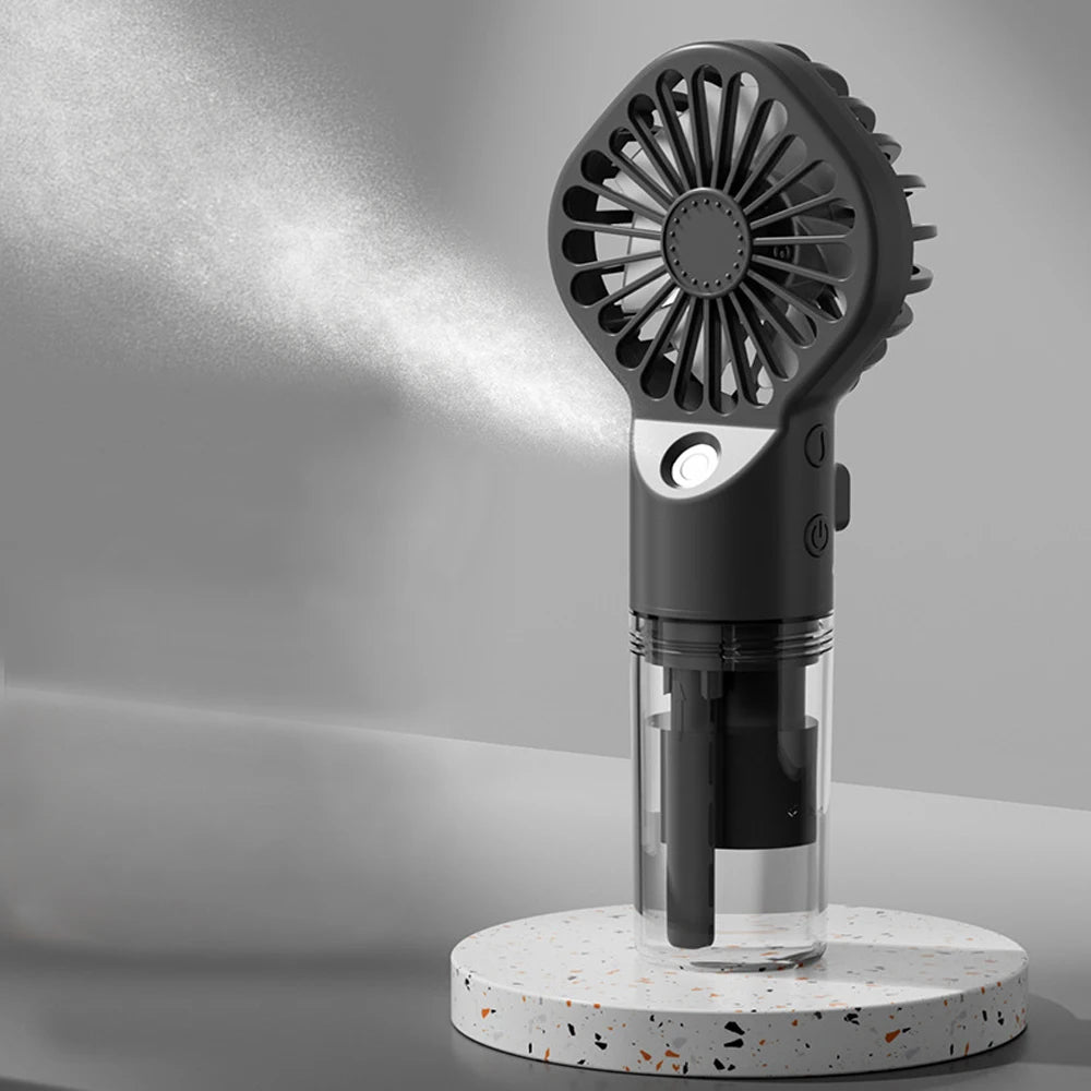 Mini Ventilateur Brumisateur Rechargeable – 4 Vitesses & USB
