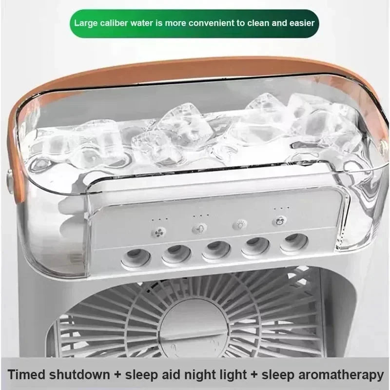 Mini Climatiseur 3-en-1 – Rafraîchisseur d’Air & Humidificateur