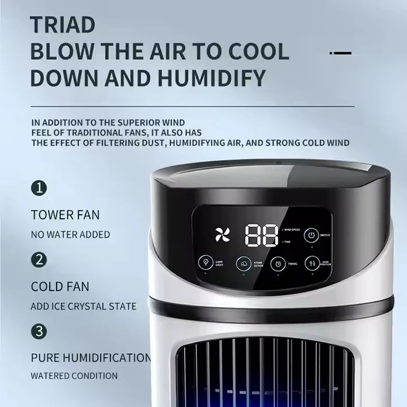 Mini Air Cooler Portable – Refroidissement par Eau, Ventilateur & Humidificateur