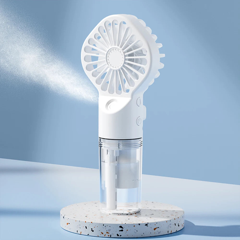 Mini Ventilateur Brumisateur Rechargeable – 4 Vitesses & USB