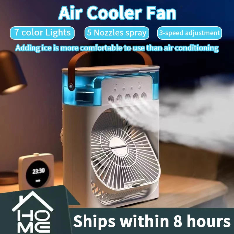 Mini Climatiseur 3-en-1 – Rafraîchisseur d’Air & Humidificateur