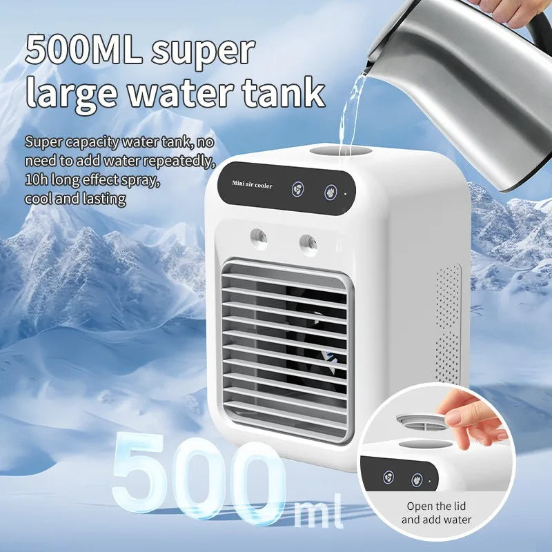 Mini Climatiseur de Bureau Brumisateur – USB Rechargeable